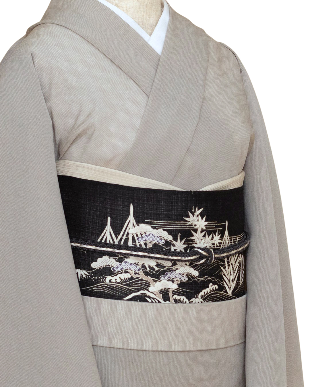 千成堂着物店 一点もの帯揚げ 帯揚げ 「白練 × 楊柳」 夏帯揚げ ＜即日発送可＞ の画像
