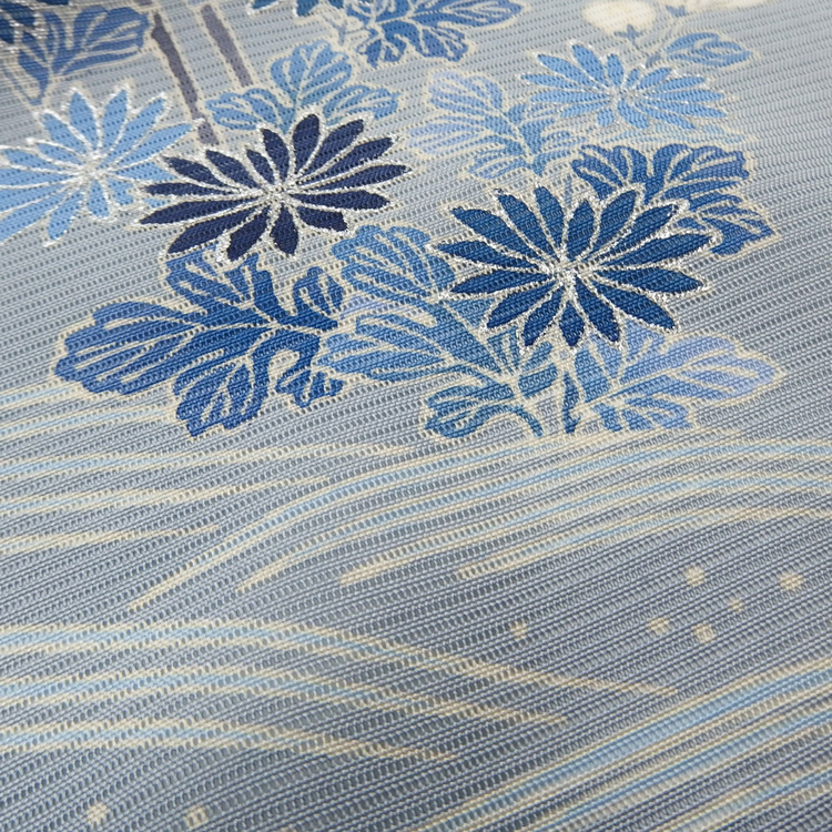 ＜お仕立て代込＞吉澤 「松」 千成堂別注 友禅の付下げ 絽 夏きもの 灰青の画像