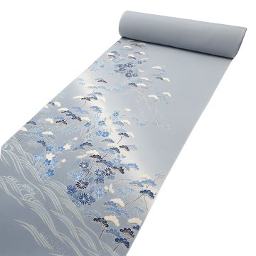 ＜お仕立て代込＞吉澤 「松」 千成堂別注 友禅の付下げ 絽 夏きもの 灰青の画像