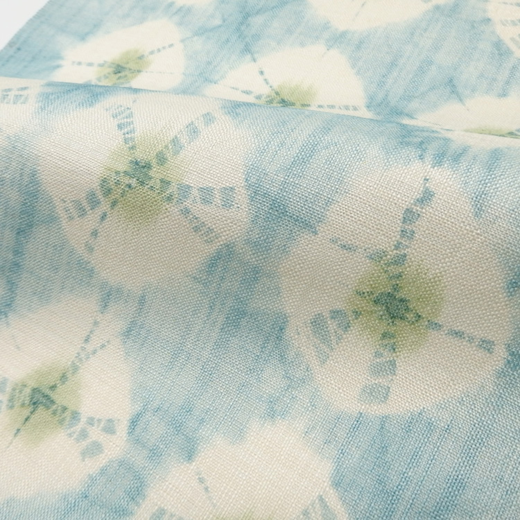 泉織物 「桐生絞(桐生織)」 九寸名古屋帯 白群＜お仕立て代込＞の画像