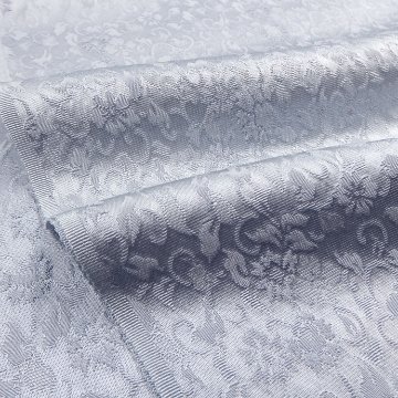 衿秀 帯揚げ 織巧紋 花唐草の地紋 薄花色＜即日発送可＞の画像