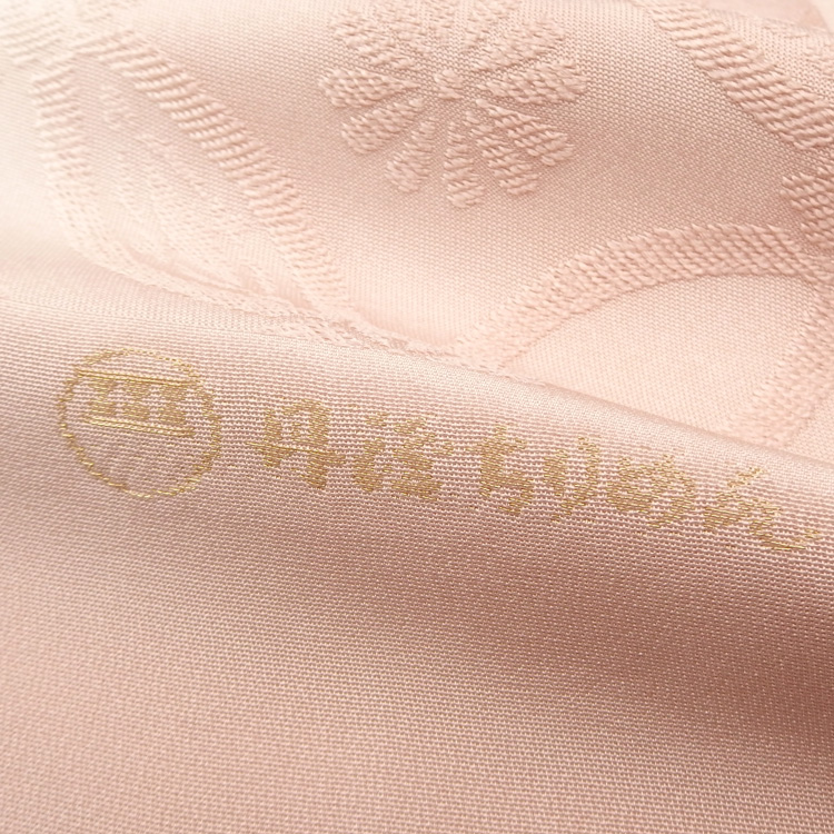 渡敬 帯揚げ 唐織八丁織七宝 丹後ちりめん 鴇色 ＜即日発送可＞の画像