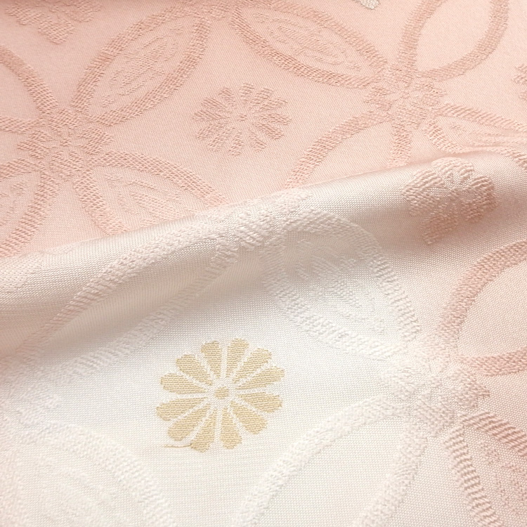 渡敬 帯揚げ 唐織八丁織七宝 丹後ちりめん 鴇色 ＜即日発送可＞の画像