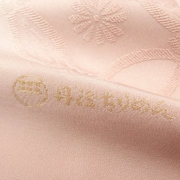 渡敬 帯揚げ 唐織八丁織七宝 丹後ちりめん 鴇色 ＜即日発送可＞の画像