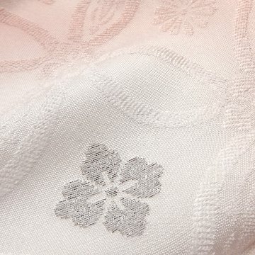 渡敬 帯揚げ 唐織八丁織七宝 丹後ちりめん 鴇色 ＜即日発送可＞の画像