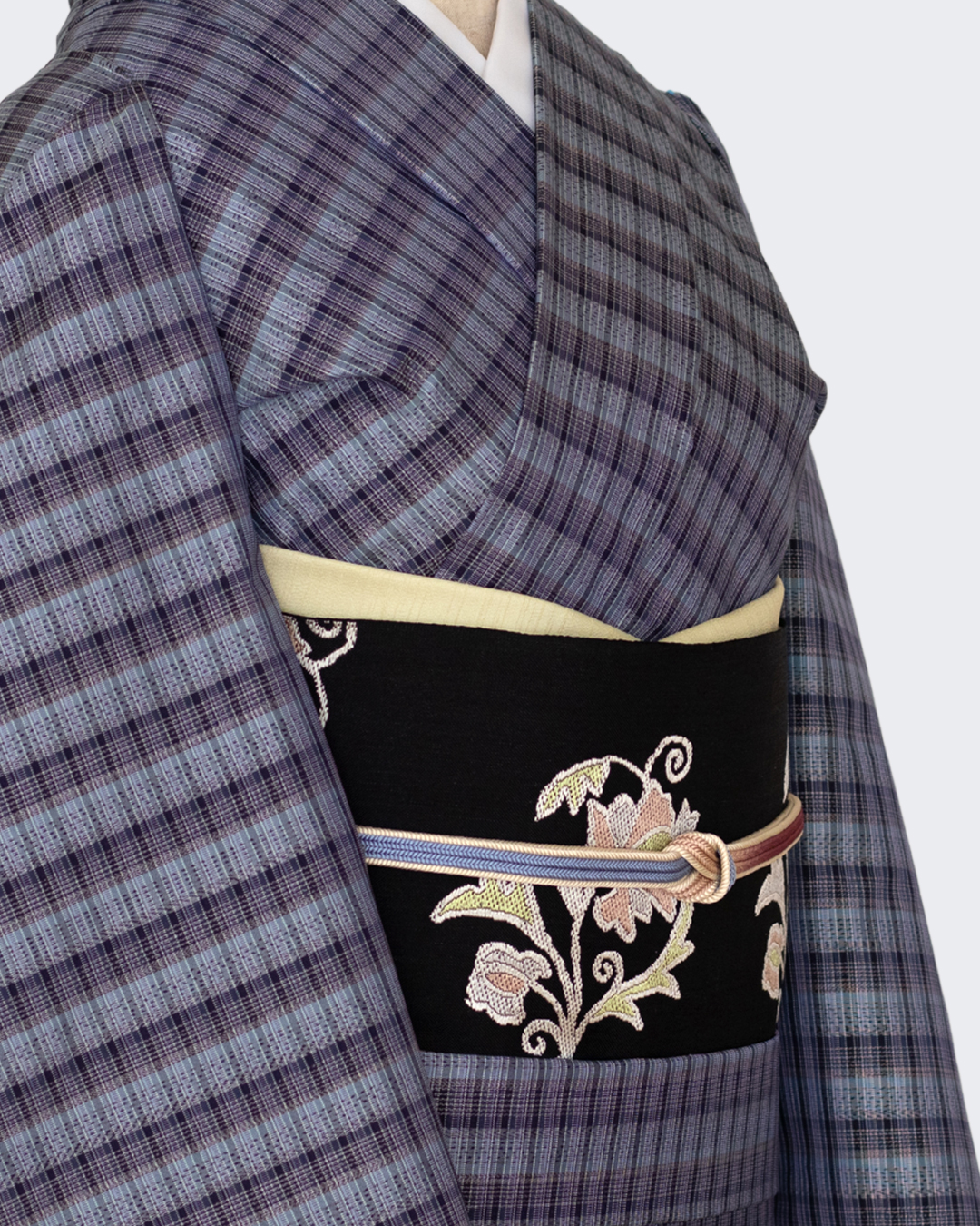 中村航太（中村正） 「四段綾竹組」 手組 薄花色と紅紫と洗柿 切り房 ＜即日発送可＞の画像