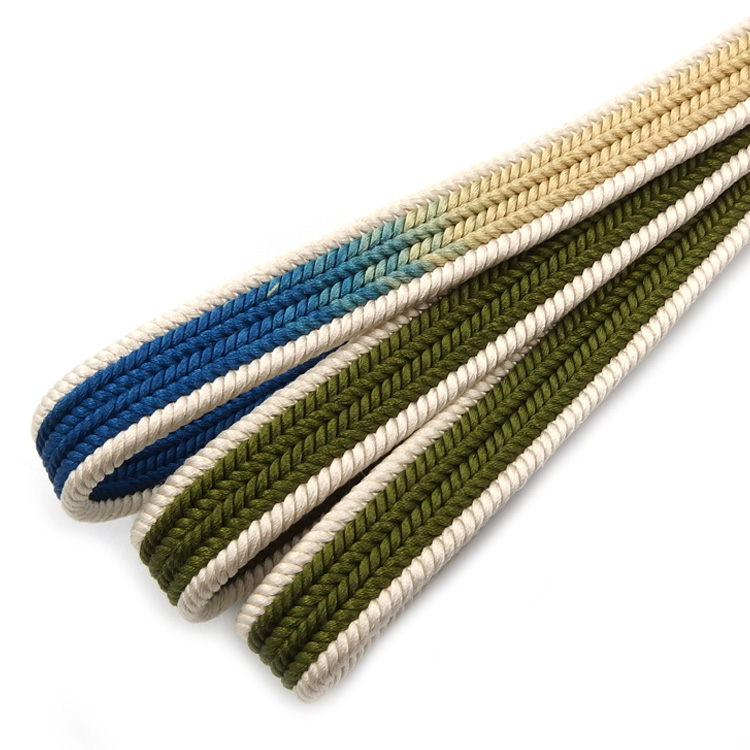 中村航太（中村正） 「四段綾竹組」 手組 花浅葱と鶯色と砂色 切り房 ＜即日発送可＞の画像