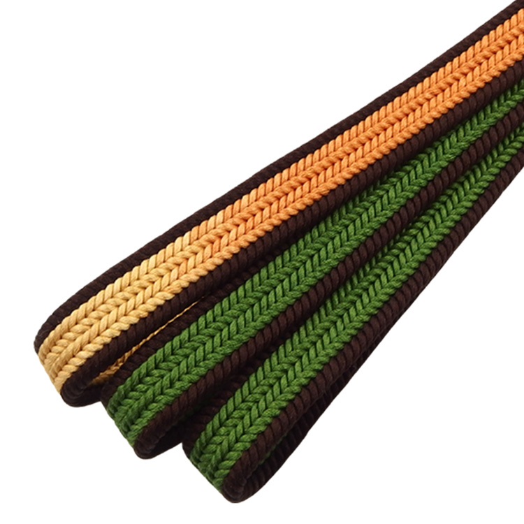 中村航太（中村正） 「四段綾竹組」 手組 草色と柑子色と金茶 切り房 ＜即日発送可＞の画像