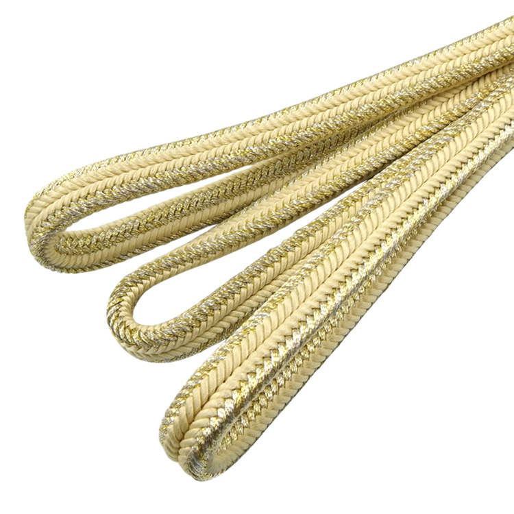 渡敬 帯締め 新ゆるぎ金銀耳付 撚房 淡黄＜即日発送可＞の画像