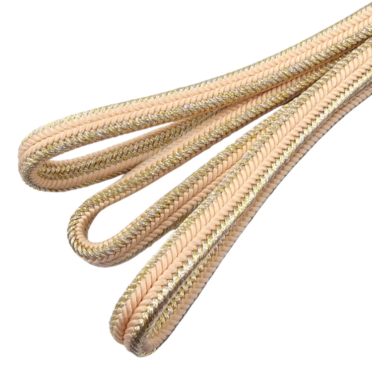 渡敬 帯締め 新ゆるぎ金銀耳付 撚房 洗柿＜即日発送可＞の画像