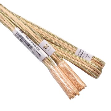 渡敬 帯締め 新ゆるぎ金銀耳付 撚房 洗柿＜即日発送可＞の画像