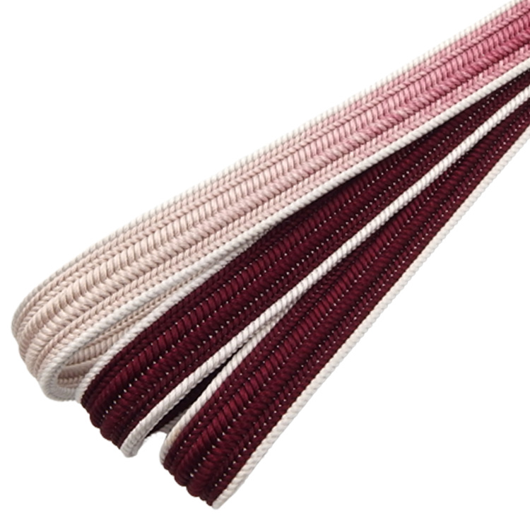 和小物さくら 帯締め 葡萄色から灰桜ぼかし 切り房 ＜即日発送可＞の画像