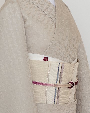 和小物さくら 帯締め 葡萄色から灰桜ぼかし 切り房 ＜即日発送可＞の画像