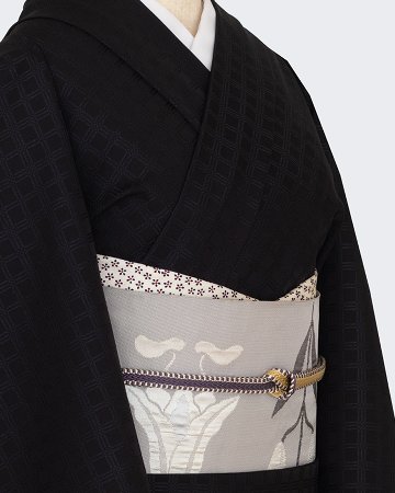 和小物さくら 帯揚げ 小紋友禅 小花尽くし 練色に紅色＜即日発送可＞の画像
