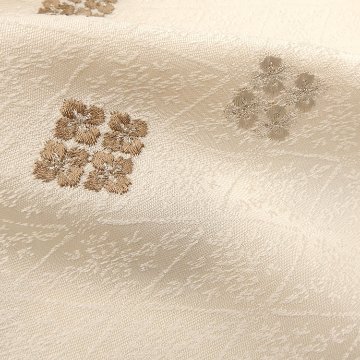 和小物さくら 帯揚げ 紋意匠菱柄 生成色＜即日発送可＞の画像