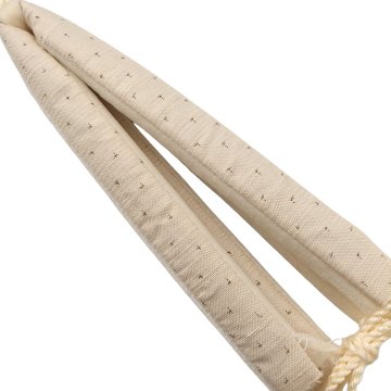 千成堂着物店 「草木染紬の十字絣（蚊絣）裂」 鼻緒 生成に焦茶の画像