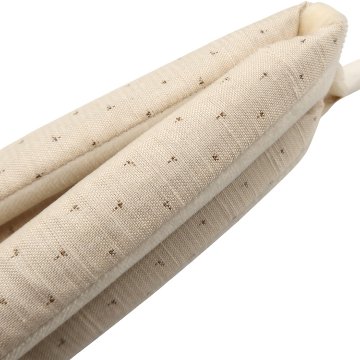 千成堂着物店 「草木染紬の十字絣（蚊絣）裂」 鼻緒 生成に焦茶の画像