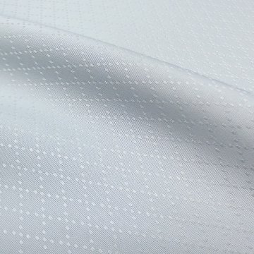 ＜お仕立て代込＞京都丹後の機屋×千成堂着物店 「野蚕白着尺 菱」 藍白色（灰水色系・色無地） の画像