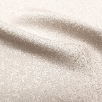 ＜お仕立て代込＞京都丹後の機屋×千成堂着物店 「葡萄唐草 伊予生糸 一尺三分着尺」 桜鼠（色無地）の画像