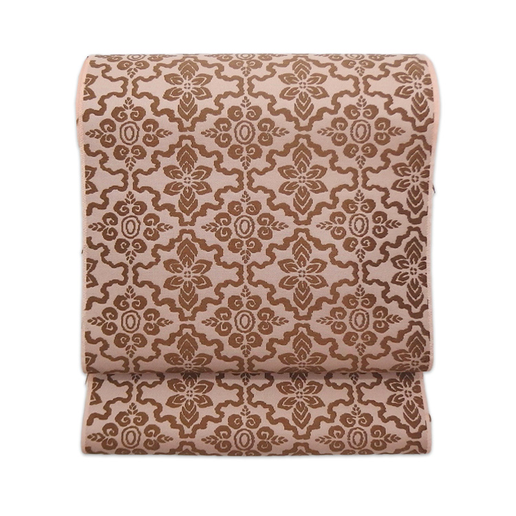 ＜お仕立て代込＞洛風林 「名物高麗錦」 高麗織（こまおり）塩蔵繭糸 九寸名古屋帯 退紅色の画像