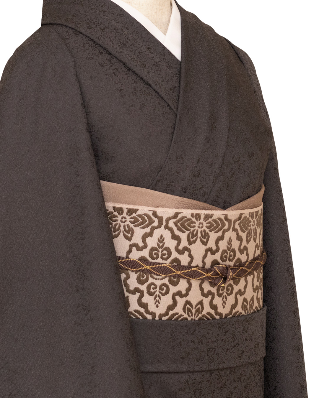 ＜お仕立て代込＞洛風林 「名物高麗錦」 高麗織（こまおり）塩蔵繭糸 九寸名古屋帯 退紅色の画像