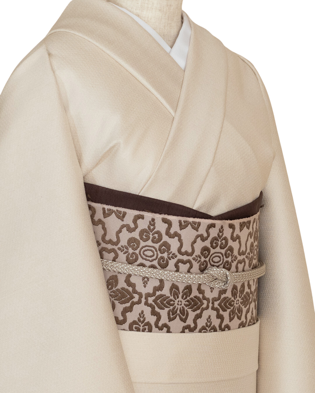 ＜お仕立て代込＞洛風林 「名物高麗錦」 高麗織（こまおり）塩蔵繭糸 九寸名古屋帯 退紅色の画像