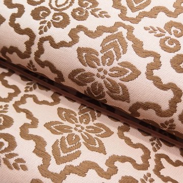 ＜お仕立て代込＞洛風林 「名物高麗錦」 高麗織（こまおり）塩蔵繭糸 九寸名古屋帯 退紅色の画像