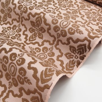 ＜お仕立て代込＞洛風林 「名物高麗錦」 高麗織（こまおり）塩蔵繭糸 九寸名古屋帯 退紅色の画像