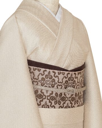 ＜お仕立て代込＞洛風林 「名物高麗錦」 高麗織（こまおり）塩蔵繭糸 九寸名古屋帯 退紅色の画像