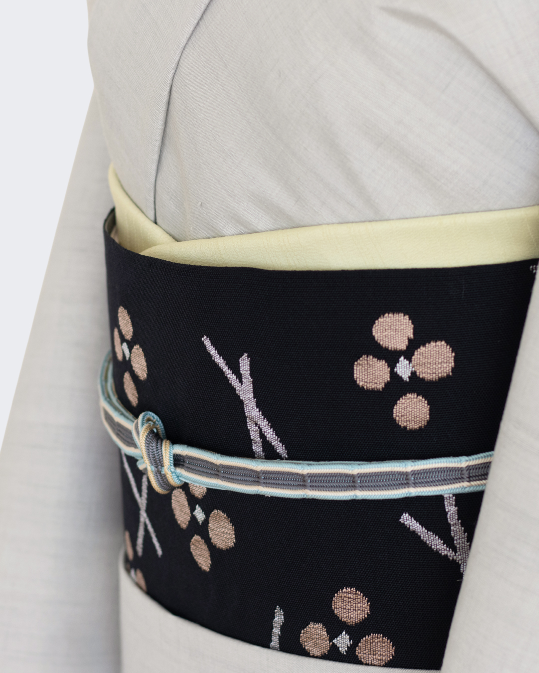 千成堂着物店 一点もの帯揚げ 「柳鼠 × 紬糸入り」 帯揚げ ＜即日発送可＞ の画像