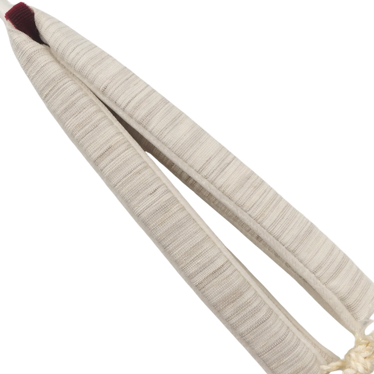 柳川千秋×千成堂着物店 「草木染・手織絣」 鼻緒 白茶に渋臙脂の画像