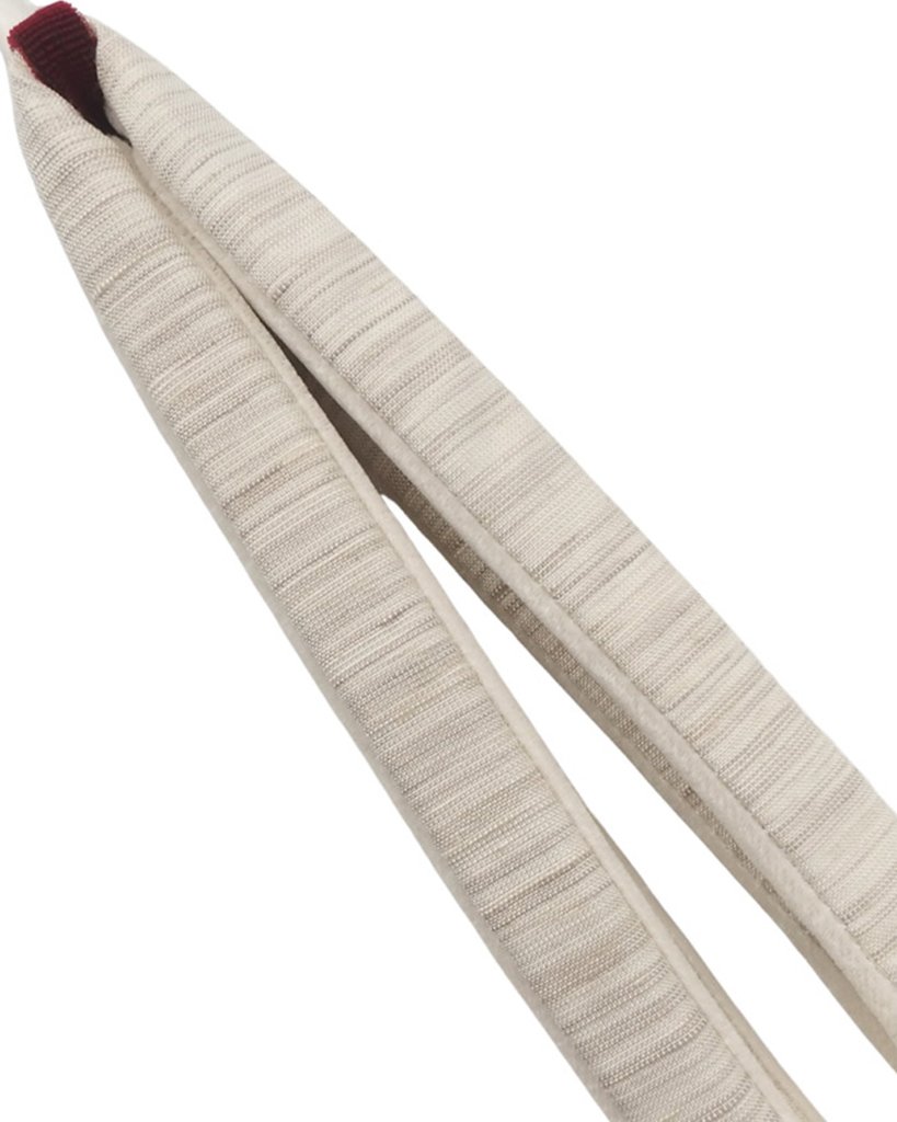 柳川千秋×千成堂着物店 「草木染・手織絣」 鼻緒 白茶に渋臙脂の画像