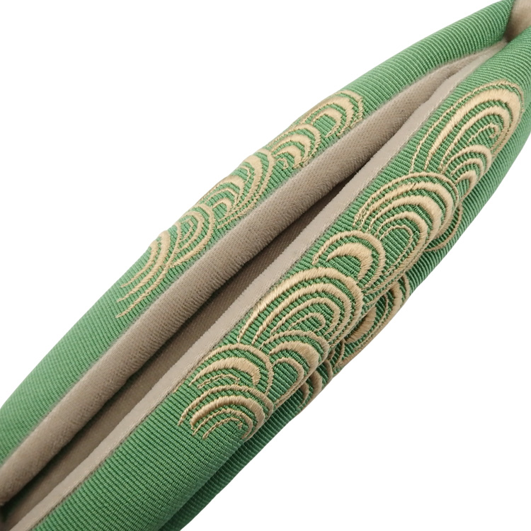 衿秀 鼻緒 水輪刺繍 青磁色の画像