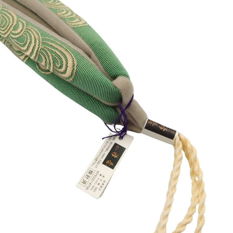 衿秀 鼻緒 水輪刺繍 青磁色の画像