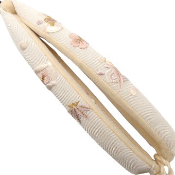 衿秀 鼻緒 宝尽くし 生成色に桜色の画像