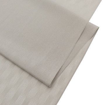＜お仕立て代込＞根啓織物 「筬波（十日町明石縮）広巾」  着尺 絹鼠色の画像