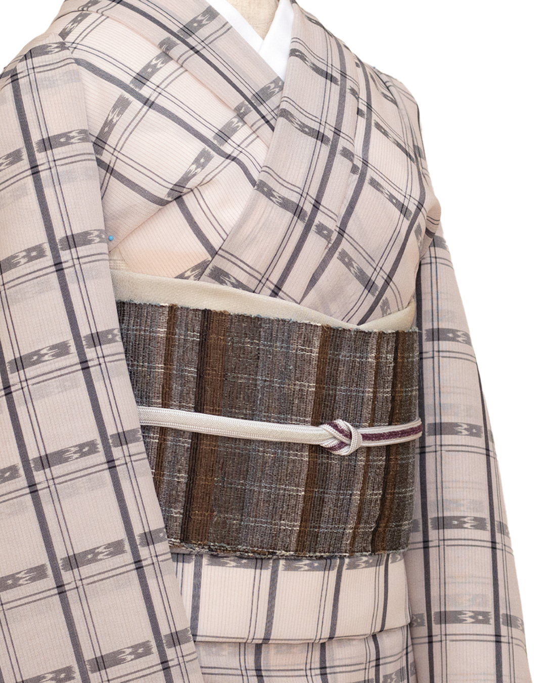 千成堂着物店 一点もの帯揚げ 「絹鼠 × 東雲（しののめ）」＜即日発送可＞ の画像