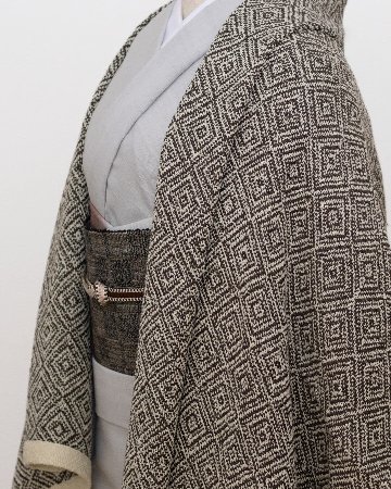 渡敬×青木健太郎商店 帯締め 綾竹耳縞経巻撚房 唐茶と白藍〜ときがら茶＜即日発送可＞の画像