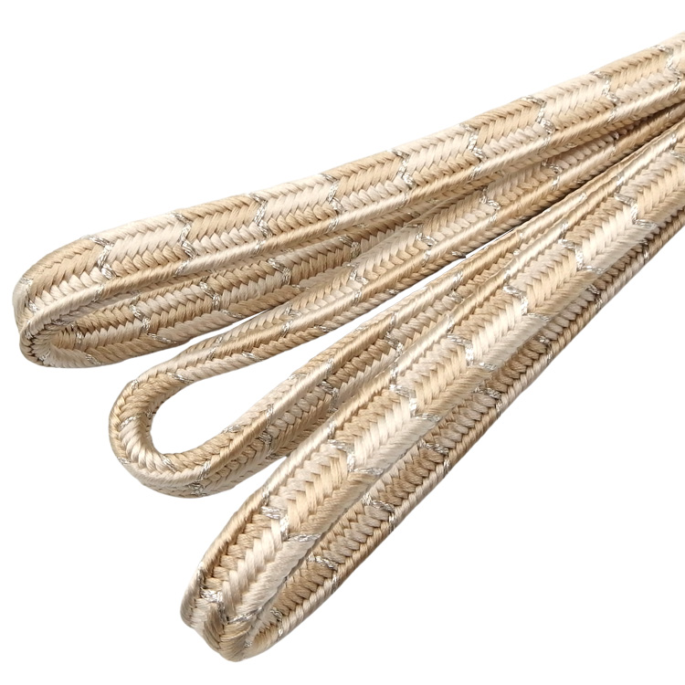 千成堂セレクト ゆるぎ帯締め 矢羽根市松 ベージュ系 切房 ＜即日発送可＞ の画像