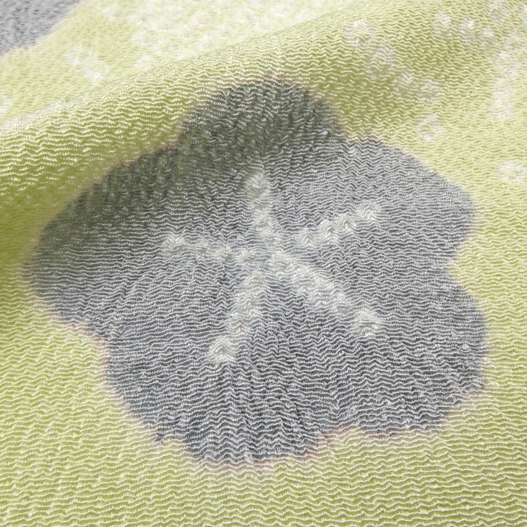 衿秀 帯揚げ 絞りの梅 疋田絞り 薄萌葱に桔梗鼠 ＜即日発送可＞の画像
