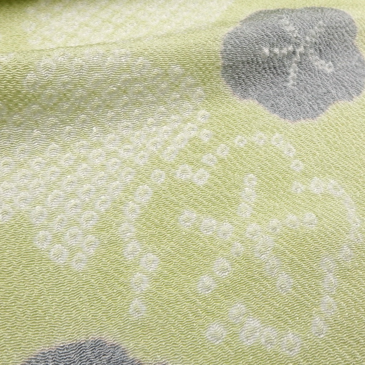 衿秀 帯揚げ 絞りの梅 疋田絞り 薄萌葱に桔梗鼠 ＜即日発送可＞の画像