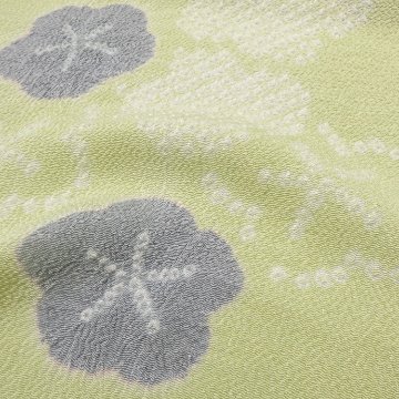 衿秀 帯揚げ 絞りの梅 疋田絞り 薄萌葱に桔梗鼠 ＜即日発送可＞の画像