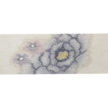 ＜お仕立て代込＞藤娘きぬたや 「総絞りの帯」 九寸名古屋帯 染め帯 練色の画像