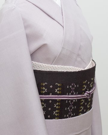 中村航太（中村正）「矢羽根」 手組綾竹二十玉 撚り房 夏帯締め・単衣にも 京紫と白よごし＜即日発送可＞の画像