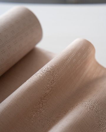 渡豊工房 「夏御召 草木もじり織（さくらんぼの実染）/ 純国産絹糸使用」 着尺 赤白橡色（オレンジがかった灰ピンク系） ＜お仕立て代込＞の画像