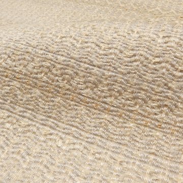 ＜お仕立て代込＞小林純子 「裂織布（さきおりふ）」 八寸名古屋帯 練色の画像
