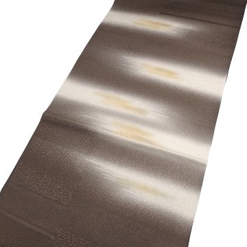 和小物さくら 帯揚げ  あられ地紋に霞ぼかし 江戸鼠に白よごしと金糸＜即日発送可＞の画像