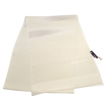和小物さくら 帯揚げ 縫取銀霞ぼかし 生成色に白よごしと銀糸＜即日発送可＞の画像