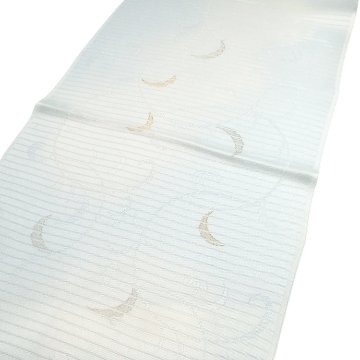 和小物さくら 帯揚げ 大唐草金銀ぼかし 藍白に金銀糸＜即日発送可＞の画像