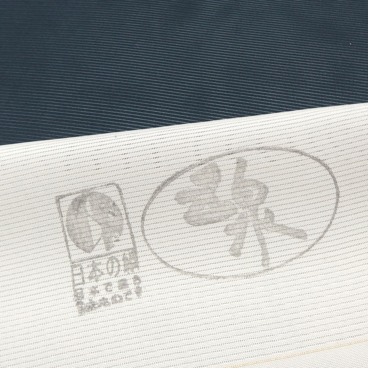 ＜お仕立て代込＞駒絽白着尺（五泉）×千成堂着物店 「三本絽の色無地」 錆鉄御納戸の画像